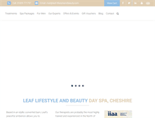 Tablet Screenshot of leaf-lifestyleandbeauty.com